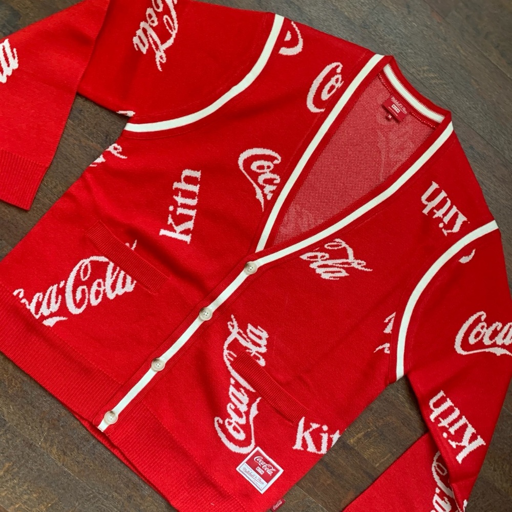 🔥HOST PICK🔥 NWT Kith x Coca- Cola x Mitchell & Ness sweater - Picture 14 of 15